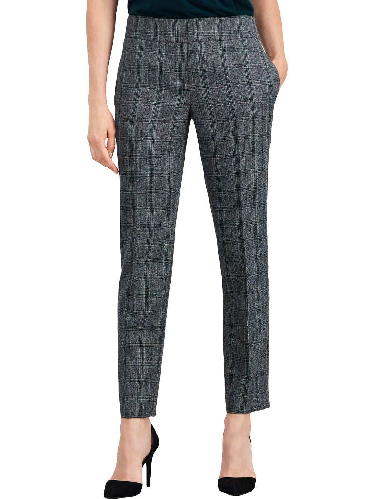 Kasper Kasper Womens Plaid Pleated Dress Pants