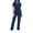 *2-Navy, variant on VBVC Women's 2 Piece Summer Scrubs Set,Short Sleeve Top and Wide Leg Pants For Women,Ladies Lightweight Outfit with Pockets,Sky Blue,Size XL