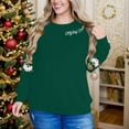 thumbnail image 5 of Women's Christmas Sweatshirts Casual Crew Neck Blouses Top Xmas Holiday Winter Sweater Merry Christmas Letter Printed Long Sleeve Shirts Pullover, 5 of 8