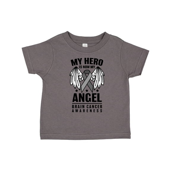 Inktastic My Hero is Now My Angel Brain Cancer Awareness Boys or Girls Toddler T-Shirt