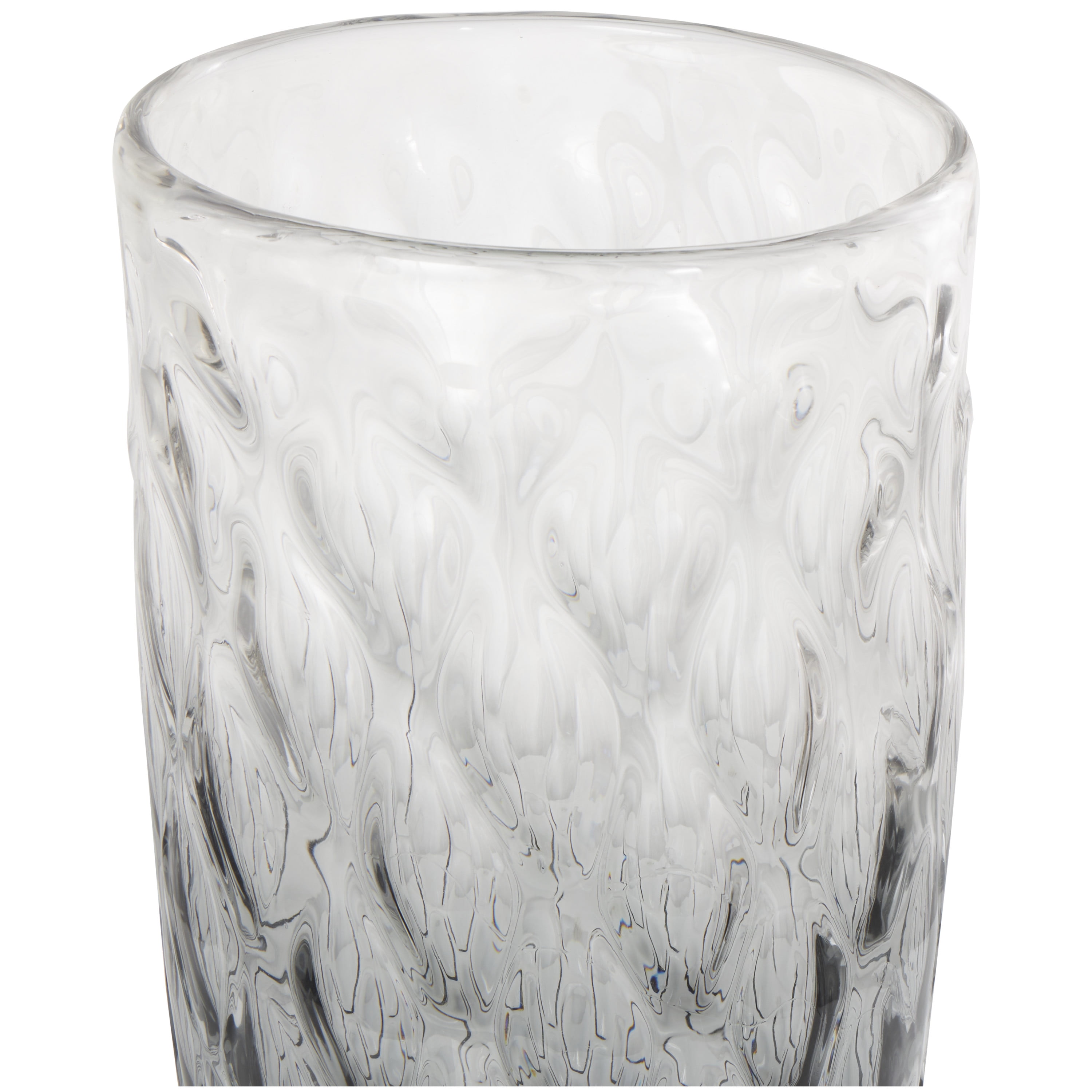 DecMode 24" Handmade Ombre Black Glass Vase