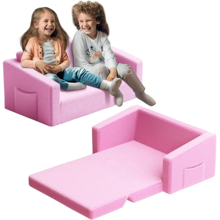 Kids couch with storage outlet