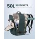 thumbnail image 3 of Mochila de viaje LOVEVOOK de 50 litros con 3 cubos de embalaje a prueba de agua, 3 of 8