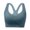 Navy, variant on PiGOGI Women V Neck Wireless Racerback Sports Bra Wide Comfort Straps Sweat Wicking Stretch Matte Fabric Gentle Support Plus Size Yoga Sleep Bralette Navy XL