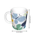 thumbnail image 2 of Yiaed Colorful Butterflies Print Ceramics Coffee,Large Handle Design,Extra Large Tea and Coffee Cup for Office and Home Mugs, 2 of 6