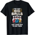 thumbnail image 2 of 100% Cotton Bowling Humor Tee for Big Balls Enthusiasts T-Shirt, 2 of 5