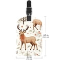 thumbnail image 6 of Square 2Pack PU Leather Jungle Elk Cruise Luggage Tag with Privacy Cover and Name ID Tag for Travel Handbags Backpacks Luggage Tags, 6 of 6