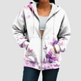 thumbnail image 7 of Gibobby Womens Sweatshirt Long Sleeve Zip Up Hoodie Pockets Jacket Casual Blouse Tops(XXXL,White), 7 of 7