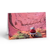 Santa's Ancient Flight Holiday Cards - 18 Cards with 19 Envelopes - Christmas -