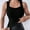 Black, variant on FDGIU Women's 2025 Sports Bras Camisole Tank Top - Built-in Bra, Scoop Neck Lined, Slim Fit for Yoga and Going Out