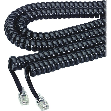 - Softalk, SOF48102, Modular Plug Handset Coil Cord, 1, Black