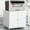 3#White, variant on DUOSONG Office Furniture Copier Cabinet Black 2 Door Steel Copier Stand Mobile Pedestal File Printer Stand Black Steel Furniture Office File Cabinets & Storage Cabinets