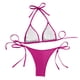 thumbnail image 5 of Tankini para mujer, bikini liso sin espalda, de dos piezas, estilo vendaje, para playa, dos piezas, tankini, 2 piezas, 5 of 9