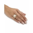 thumbnail image 3 of PalmBeach Jewelry Round Cubic Zirconia Multi-Row Scoop Engagement Ring 7.15 TCW in Gold-Plated or Platinum-Plated Sterling Silver, 3 of 5