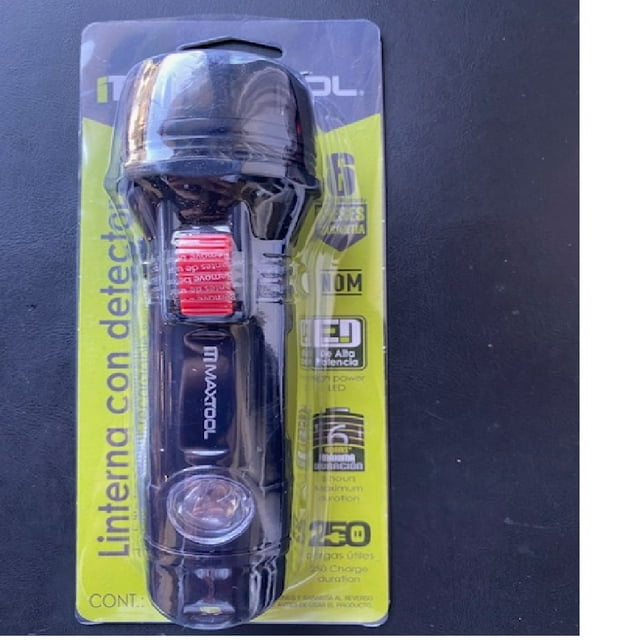 Linterna con detector de billetes falsos recargable