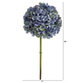 thumbnail image 2 of Nearly Natural 19" Hydrangea Artificial Flower (Set of 3), Blue, 2 of 3