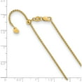 thumbnail image 2 of 14K Yellow Gold Jbsp's Adjustable 1.4mm Wheat Chain (22 X 1.4) Made In Italy 3186-22, 2 of 5