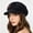 Black, variant on Women's Corduroy Newsboy Cap Octagonal Beret Button Brim Hat for Fall Free Size