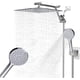 thumbnail image 1 of Regaderas para Baño Altura Regulable,Set de 12'' Cabeza de Ducha de Lluvia de Alta Presion y 4+1 Modos Regadera de Mano,Alcachofa Acero Inoxidable con 2 Brazos Extensibles Ajustables de 6'' Y Manguera, 1 of 6