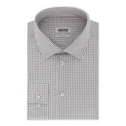 KENNETH COLE Mens Gray Check Collared Work Dress Shirt Size: 2XL 18/18.5- 34/35