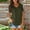 Army Green, variant on Summer Tops for Women Viikei Womens Tops Spring Summer Plus Size Loose Fit Short Sleeves Casual Shirt for Womens,Women's Fashion Short Sleeve V-Neck Tops Working Uniform Printing Pocket Blouse Tops