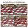 thumbnail image 7 of ODIKA 9'x12' Washable Area Rug Deep Red White Buffalo Plaid Design Festive Snowflake Accents Gingham for Master Suite, California King, Under Bed, Non-Shedding, Easy Care, 7 of 7