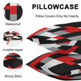 thumbnail image 5 of Throw Pillow Covers 18x18 Inch Set of 2, Red Black Grey Geometric Waterproof Outdoor Pillow Covers, Modern Abstract Art Luxury Decorative Cushion Pillowcases for Couch, Sofa, Bed, Garden, Patio, 5 of 9