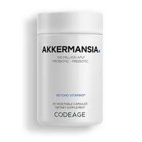 Codeage Akkermansia Synbiotic Supplement - 100 Million AFU Akkermansia Probiotic & Chicory Inulin Prebiotic - Chicory Root - 1 Capsule Per Serving - Non-GMO, Gluten-Free - 30 Capsules