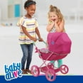 thumbnail image 5 of Baby Alive Deluxe Doll Stroller Unisex 3 to 11 Years, Pink & Rainbow fits Dolls up to 18", 5 of 7