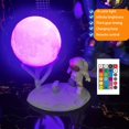 thumbnail image 1 of 1pc Cute Mini Night Light, Moon Cute Figure Light Rechargeable Astronaut Decoration Astronaut Lamp Tabletop Light Healing Astronaut Astronaut Creative Gift Car Carrying Inside Cake Decoration Luminou, 1 of 5