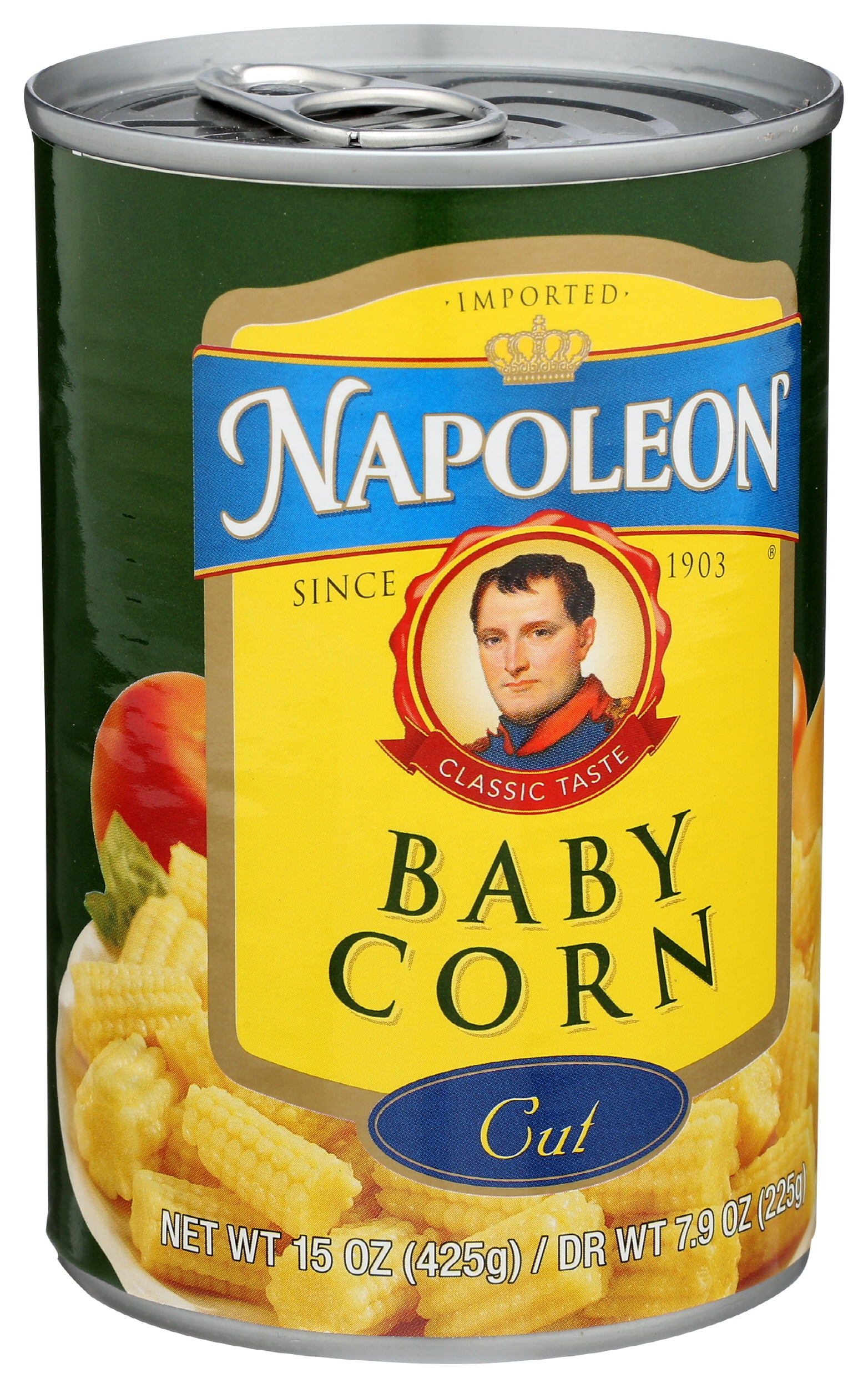 Pack of 12, Napoleon Cut Baby Corn, 15 oz