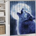 thumbnail image 5 of Wolves in The Moonlight 4 Piece Shower Curtain Sets, Non-Slip Rugs, Toilet Lid Cover And Bath Mat, for Bathroom Decor Set, 72" X 72", 5 of 8