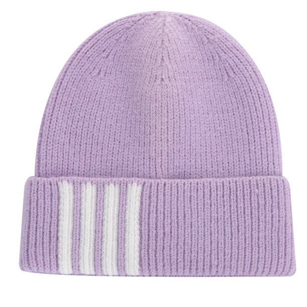 Gorro de punto para hombres, mujeres y niños, gorros de invierno, gorros clásicos cálidos para uso diario, gorro de lana a rayas simple