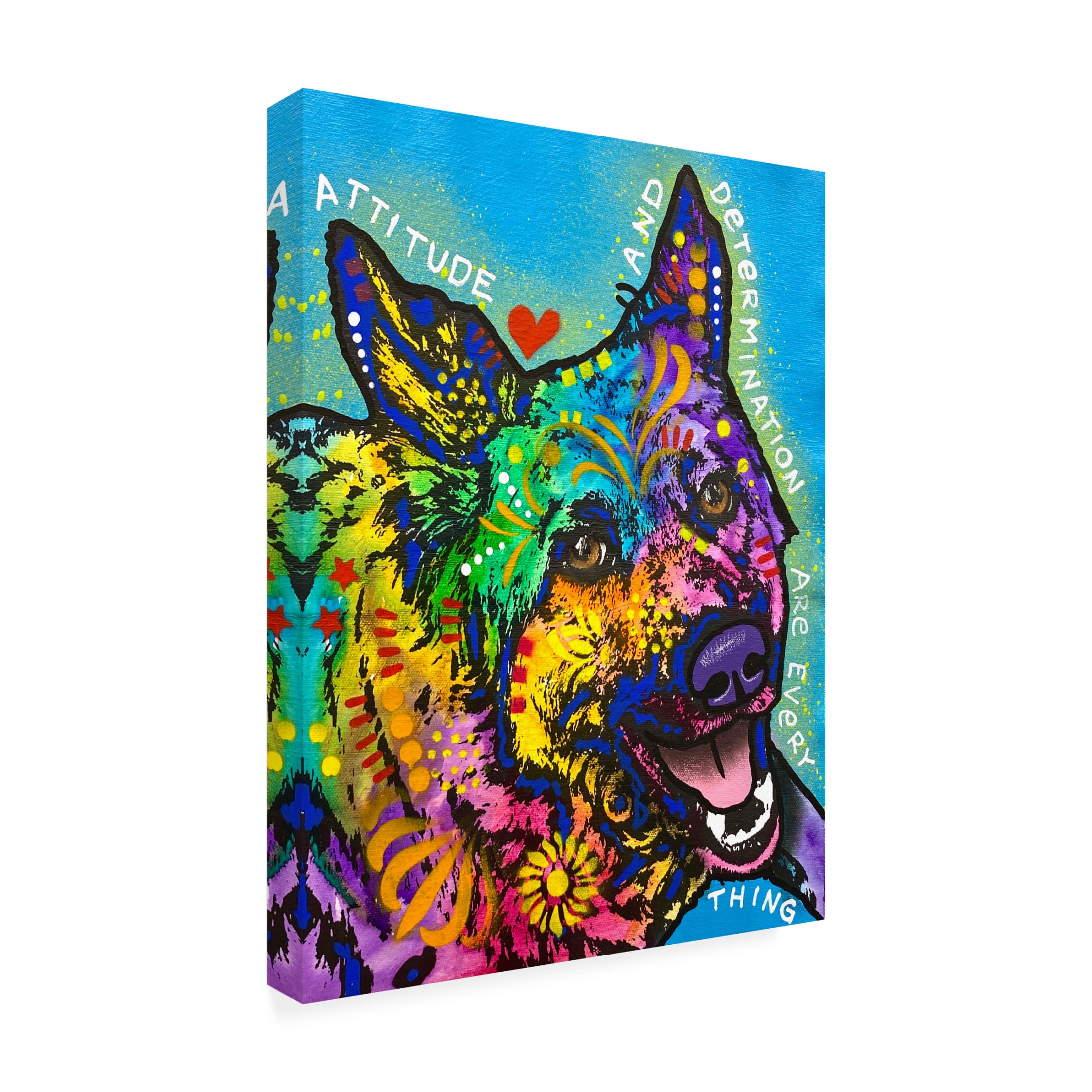 Canvas Wall Art - Dean Russo 'Attitude And Determination' Wall Art for Living Room, Bedroom, or Office Décor by Trademark Fine Art - 35 x 47 Inches