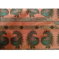 thumbnail image 4 of oneOone Cotton Silk Fabric Peacock Block Printed Craft Fabric BTY 42 Inch Wide, 4 of 4