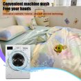 thumbnail image 6 of LHNFT Lightweight Summer Quilt Twin Breathable Soft Cooling Quilt for Bed Sofa Travel Floral Print Machine Washable for All Ages, 59x79 inch, 6 of 6