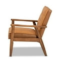 thumbnail image 3 of Bowery Hill Mid-Century Faux Leather/Wood Office Chair in Walnut Brown, 3 of 8