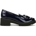 thumbnail image 2 of Naturalizer Women's Desmond Lug Loafer French Navy Patent 8W, 2 of 5