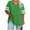Stripe Green, variant on PUMISAS Plus Size Topss For Womens Sports Summer Oversized T-Shirts V-Neck Short Sleeve Tunic Tops