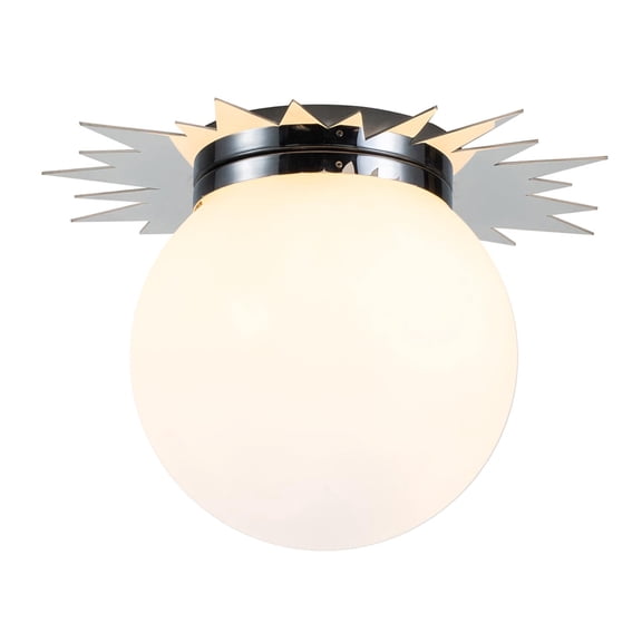 Lucas McKearn Soleil 15" 3-light Metal Flush Mount in Polished Chrome