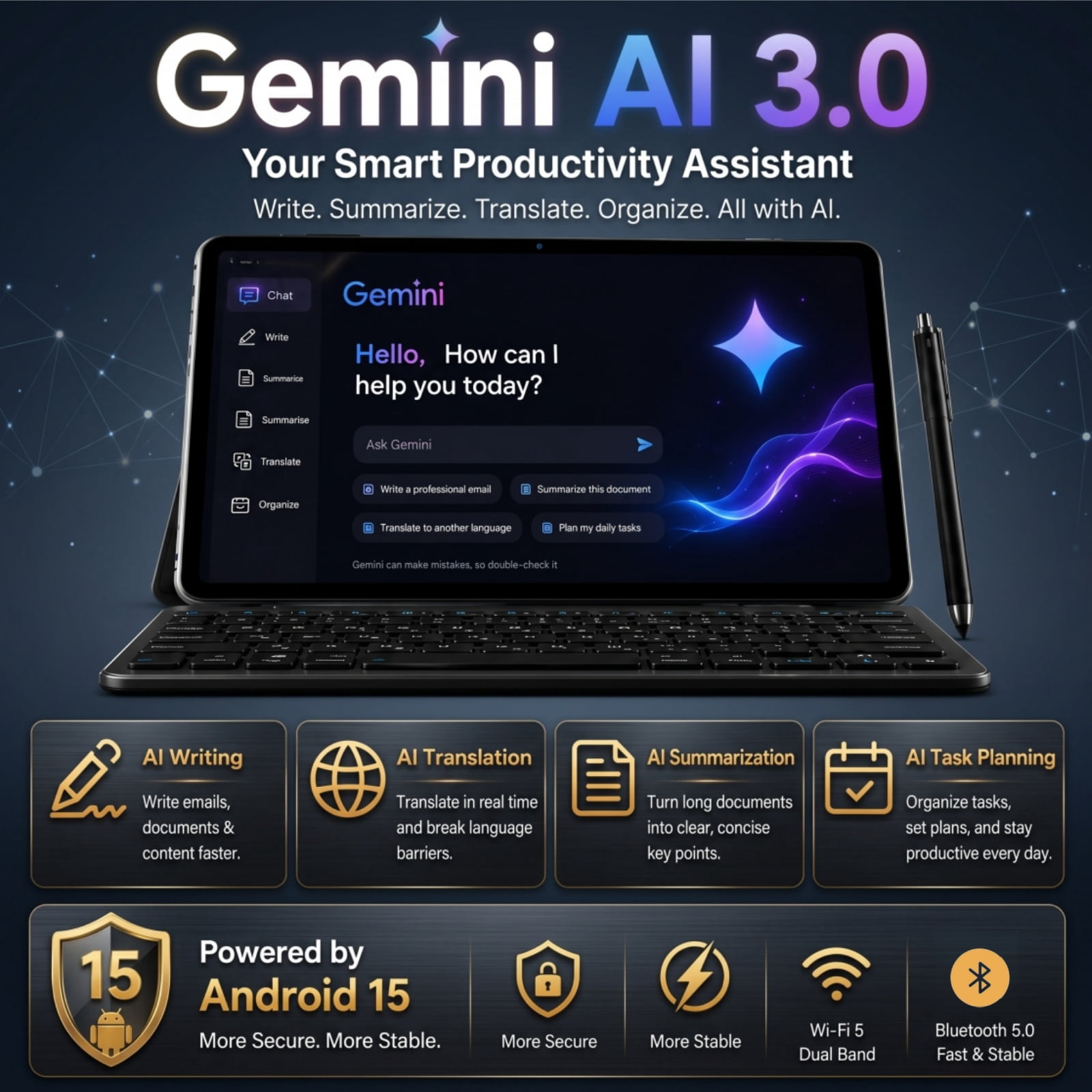 Tablet 11 inch ZPad3 android tablet, 11" 120Hz 1920x1200 FHD Display, 20GB+256GB+2TB Expand, Helio G99 Octa Core CPU, Android 15 tablet, 10000mAh+18W Fast Charge, Widevine L1, 8/16MP