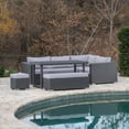 thumbnail image 3 of Avianna Outdoor Wicker 7 seater Dining Sofa Set with Cushions, Gray and Light Gray, 3 of 13