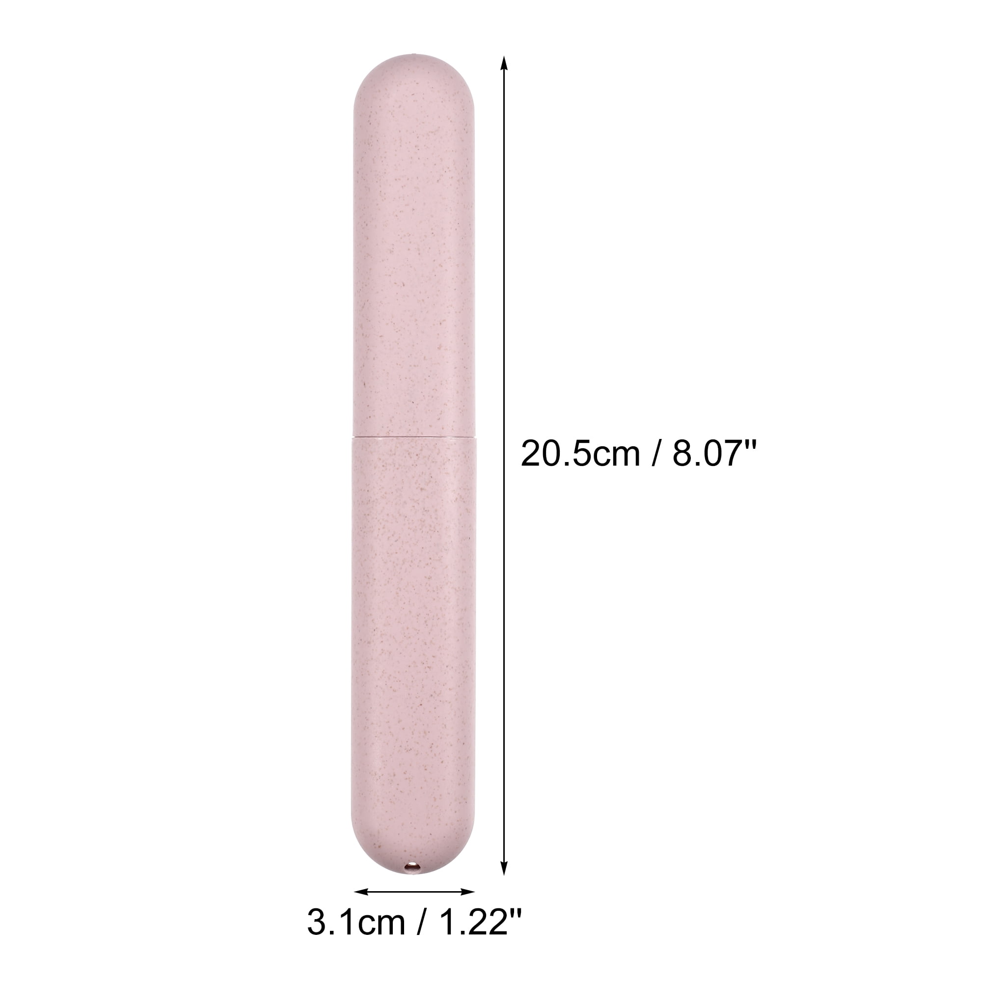Unique Bargains 2Pcs Toothbrush Holders Case Green Pink for Travel 8.07"x1.22"x0.83"