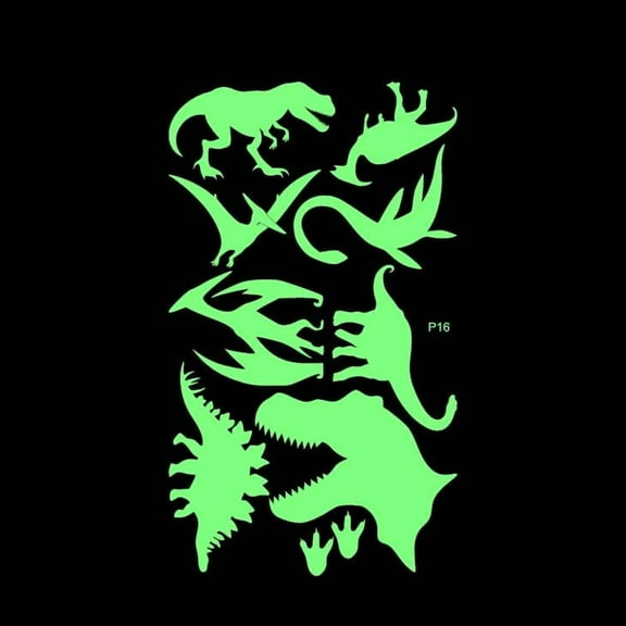 Rex Dinosaur Collection Vinyl Decal Sticker Luminescent Neon Glow Lime Green Industrial Grade USA-Made Wall Bumper Window Kid Room 15" inch Large sheet