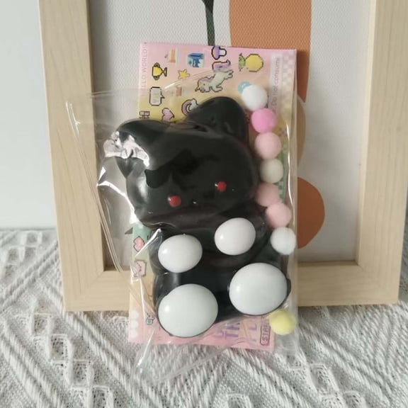 Cute Cat Squishy Stress Relief, Slow Rising Animal Fidget Soft Foam Squeeze Sensory Desk Decompression