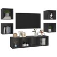 thumbnail image 3 of vidaXL TV Cabinet Set 5 Piece Chipboard Stereo Units Furniture Multi Colors, 3 of 3