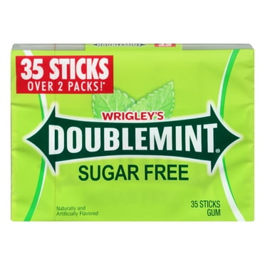 Pack of 2 Wrigley's Doublemint Sugar Free Chewing Gum Mega Pack, 35 pc (Package May Vary)