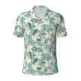 thumbnail image 2 of Daiia Lilies Flowers Pattern Men’s Polo Shirts,Solid Deck Shirt,Classic Fit, Breathable Cotton Polo for Casual and Sport Wear-Small, 2 of 7