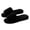 Black, variant on Women's Casual Versatile Warm One-Strap Open-Toe Furry Slippers Stylish Fall And Winter Thick-Soled Indoor Sandals