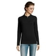 thumbnail image 2 of SOLS Womens Perfect Long Sleeve Pique Polo Shirt, 2 of 5